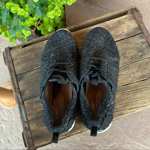 Toms Del Ray Black Tweed Sneaker - Picture 7 of 8